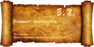 Bammer Norberta névjegykártya